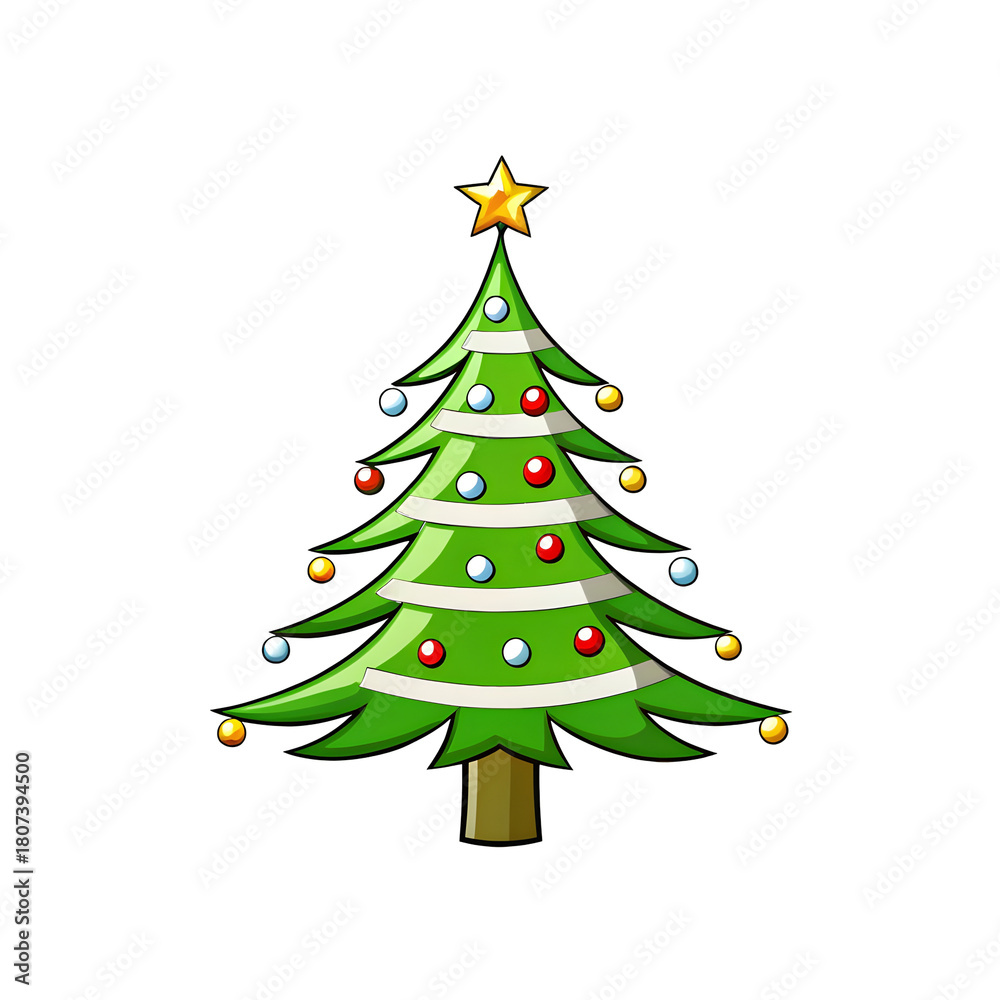 Obraz premium christmas tree vector illustration