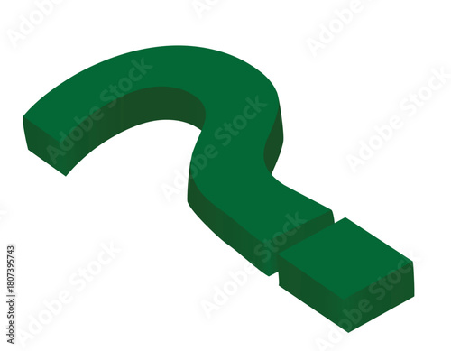 Question mark sign 3D. vector	
