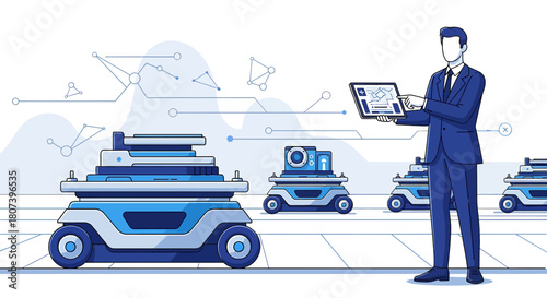 Autonomous vehicle supervision via advanced tablet interface for industrial automation systems