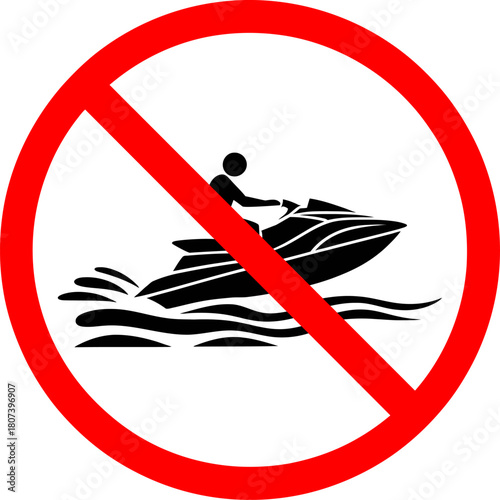 Water Safety Warning No Jet Skis or PWC Allowed