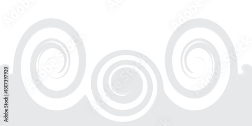 Abstract close-up of white water ripples, gray concentric circles radiating out from a central point, vector illustration.