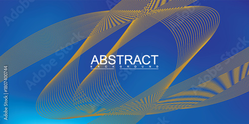 Dynamic golden-yellow linear wave pattern creating a fluid ribbon-like abstract shape.