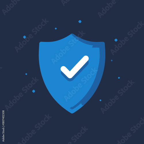A Shield Icon with a Check Mark Representing Security