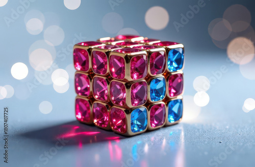 Premium Crystal Puzzle Cube for Business Concepts