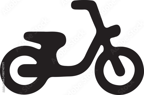 Disabled parking sign with wheelchair symbol isolated on white beside a black silhouette vector illustration of a cyclist riding a race bike