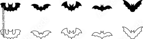 Bat Icon Set
