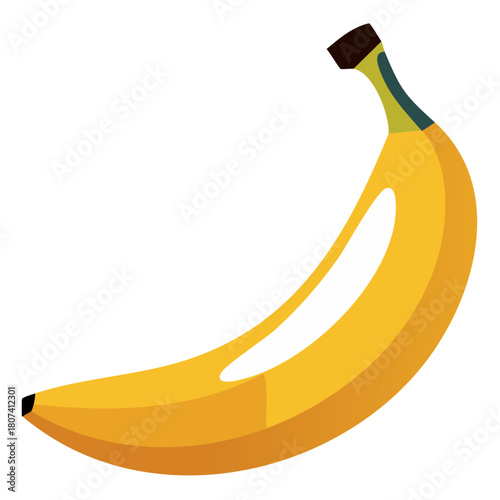 Geometric Abstract Banana Vector Shape Design