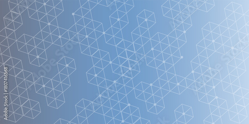Modern futuristic background of the scientific hexagonal pattern. Virtual abstract background with particle, molecule structure for medical, technology, chemistry, science