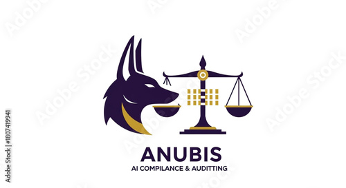 Anubis god of the dead with scales of justice vector illustration