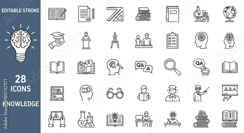 Collection of Knowledge and Education Icons