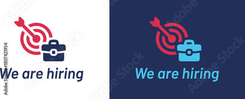 hiring, recruitment, job, employment, career, opportunity, search, target, bullseye, arrow, briefcase, business, work, company, team, employees, open position, job opening, vacancy, now hiring, help w