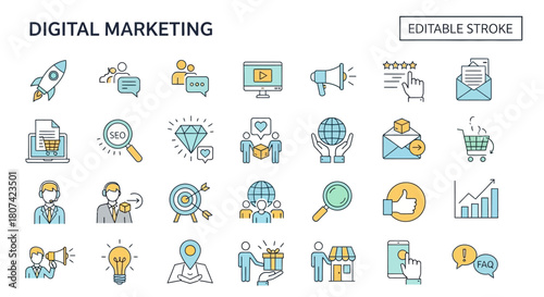 Digital Marketing Concepts Collection A Visual Guide to Online Business Growth