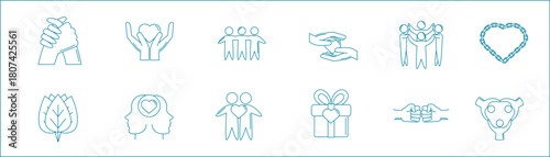 friendship icons representing unity, bonding, and positive relationships.