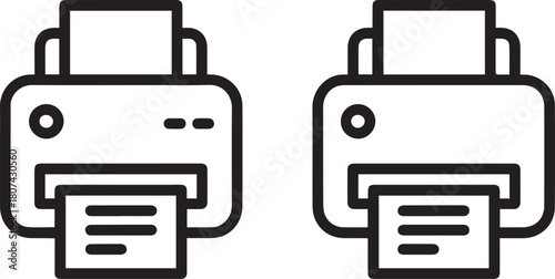 printer vector editable printer icon with top feed and bottom tray