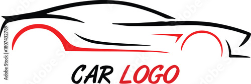 automotive company emblem modern car outline for auto industry