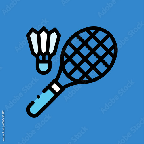 Badminton new icon illustration