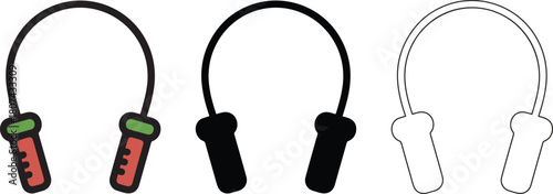 jumping rope vector icon