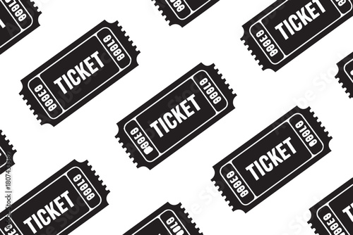 ticket repeating admission ticket seamless diagonal pattern vector background for events