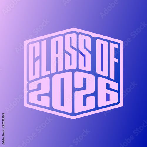 Elegant class of 2026 design for graduation merchandise and celebratory products, ideal for tshirts, posters, and gifts to honor the graduates achievement