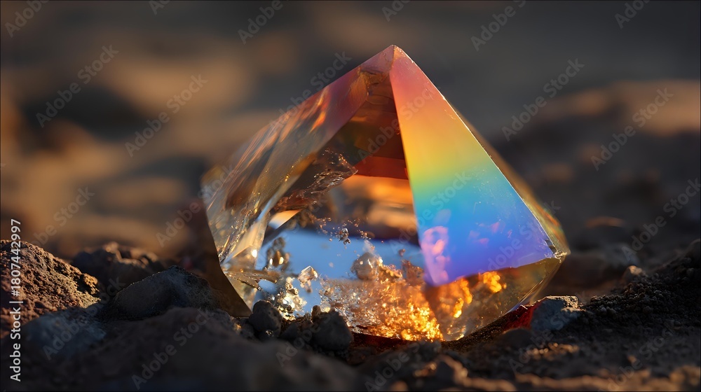 Obraz premium Close-up of a vibrant blue crystal gemstone a mineral specimen on a rock surface illuminated with a soft glow