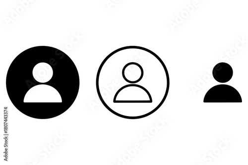 vector illustration of User Profile Icons Set,
User Profile Icons Set,
Minimalist Black & White Silhouette and Outline Avatars