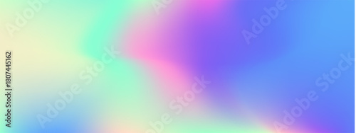 Iridescent gradient swatch with holographic foil and rainbow metal ombre effects. Pearlescent textures in pastel pink purple for dreamy Y2K backgrounds. Opalescent laser sparkles or aurora watercolor.