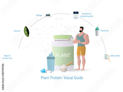 Plant protein visual guide to sports nutrition supplementation