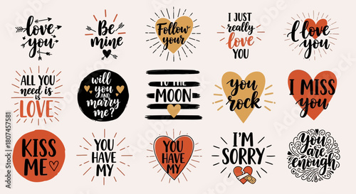 Romantic Handwritten Messages for Valentine's Day Love, Hearts, and Sweet Sentiments