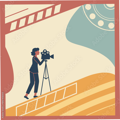 Knight with Sword Vector Illustration