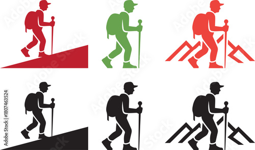 hiking person icon
