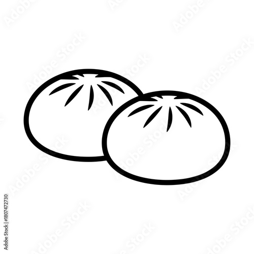 Delicious steamed buns icon, a tasty Asian cuisine treat to add to your designs, perfect for food blogs, restaurant menus, and culinary projects