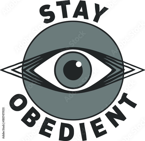 Vector illustration of a human eye symbol icon design with pupil and iris