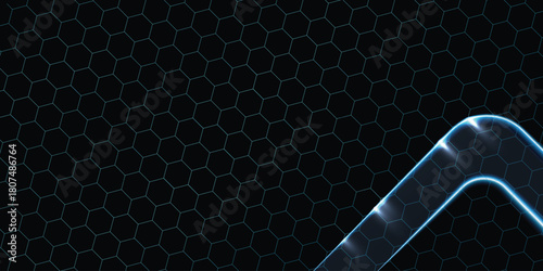 Abstract Dark blue elegant 3D technology background future design concept.  Vector illustration