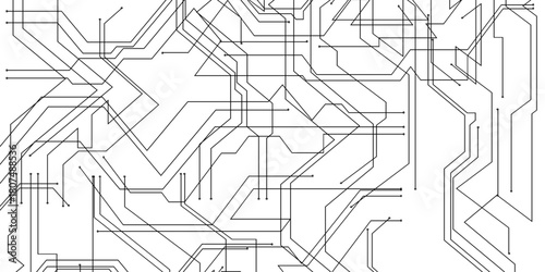 Abstract circuit board technology background with hi-tech communication data connection system isolated lines design, technology with circuit board texture creative electronic motherboard design.