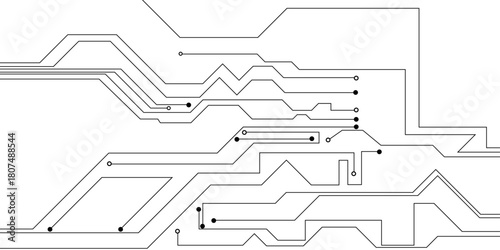 Abstract circuit board technology background with hi-tech communication data connection system isolated lines design, technology with circuit board texture creative electronic motherboard design.