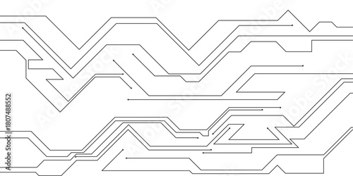 Abstract circuit board technology background with hi-tech communication data connection system isolated lines design, technology with circuit board texture creative electronic motherboard design.