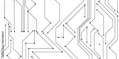 Abstract circuit board technology background with hi-tech communication data connection system isolated lines design, technology with circuit board texture creative electronic motherboard design.