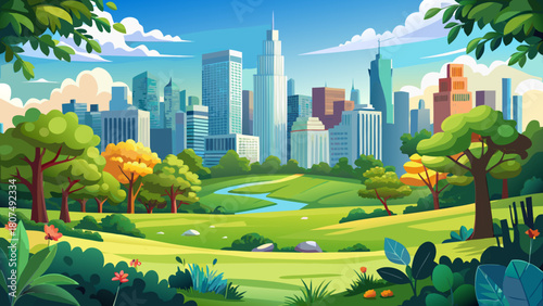 central park, new york city, nyc skyline, urban park, lush greenery, sunny day, cityscape, scenic view, metropolitan landscape, trees and grass, park scenery, urban nature, skyline framed by trees, vi