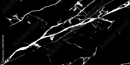 "High-resolution black marble with organic white vein structure, ideal for luxury design, product mockups and architectural visualization."