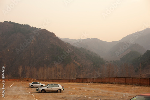 parking close to the great wall china 