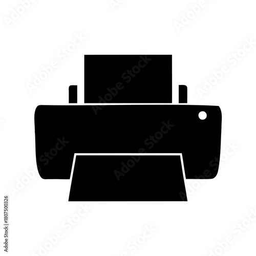 Printer icon symbol showing paper output and input Vector, illustration