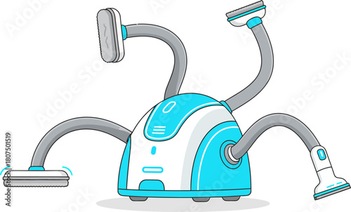 Futuristic Multi-Arm Cleaning Robot with Dynamic Mobility for Household Tasks