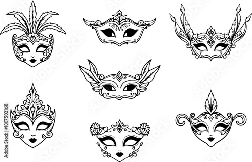 Elegant Masquerade Mask Collection