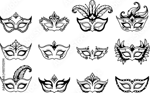 Elegant Masquerade Mask Collection