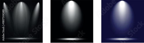 Lens flash light effect from a lamp or spot. spotlight shines on the stage