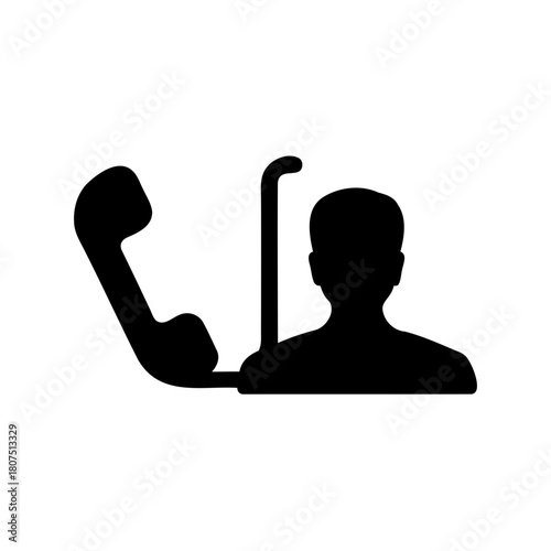 Contact us symbol: customer service and support concept Vector, illustration