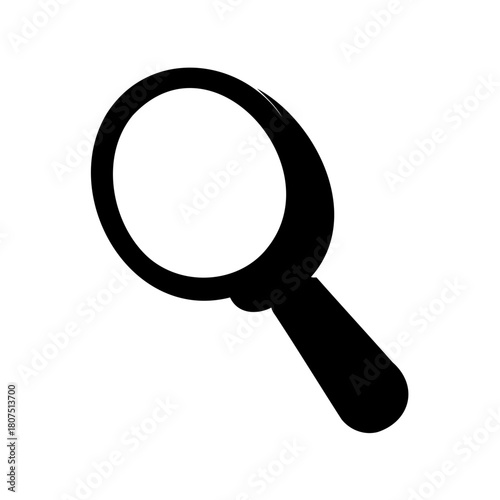 Magnifying glass icon representing search, zoom, and focus Vector, illustration