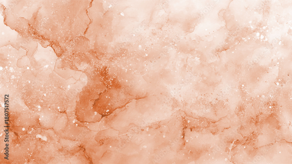 Fototapeta premium Elegant peach watercolor background with abstract washes and delicate textures