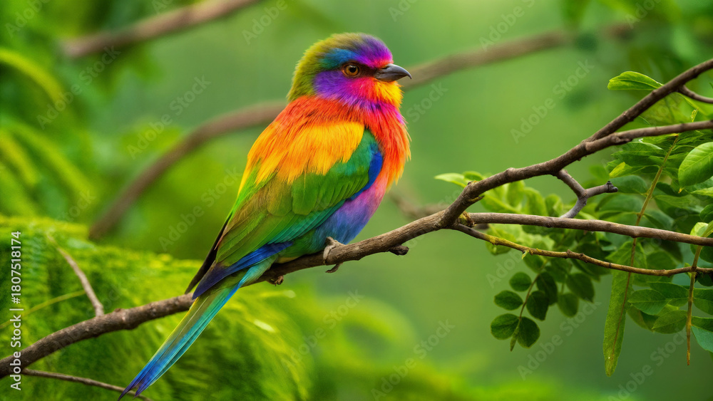 Fototapeta premium Exotic rainbow bird.. rainbow lorikeet parrot