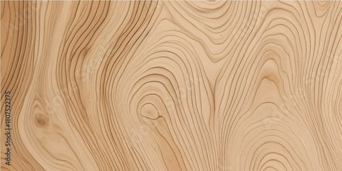 Ultra Smooth Wavy Carved Light Wood Texture Background with Organic Flowing Lines for Modern Natural Design